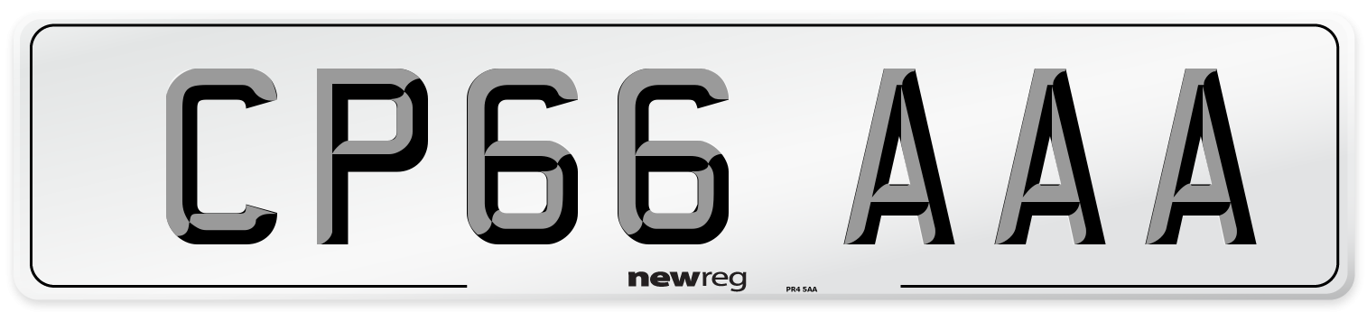 CP66 AAA Number Plate from New Reg